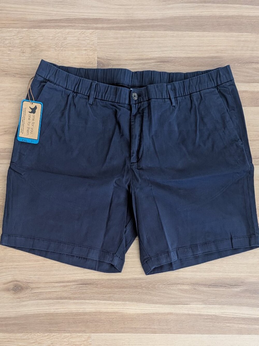 NWT Bearbottom Stretch Chino Shorts 7” Inseam Navy Blue Men’s XXL